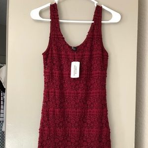 Red Lace tank dress NWT